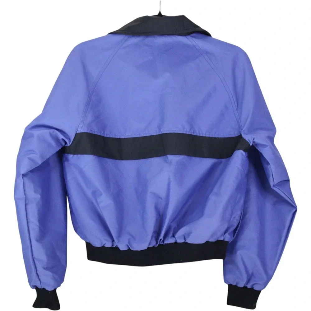 Vintage Peregrine Jacket Womens Medium Purple Black Snap Front Bomber Coat - Picture 6 of 6